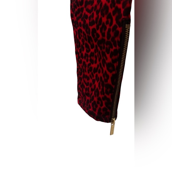 Micheal Kors Cheetah Print Skinny Jeans-Red - Picture 5 of 12